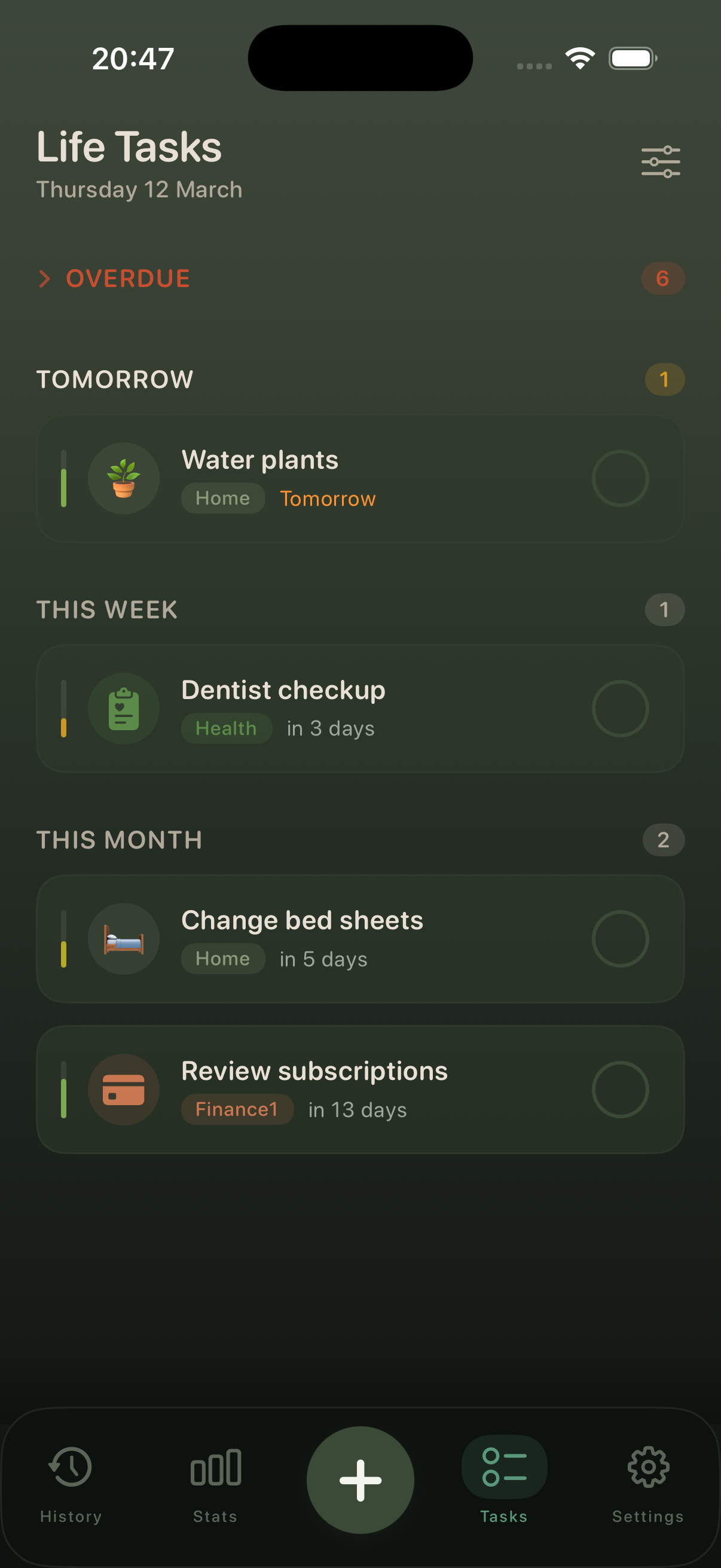 Recuro task list